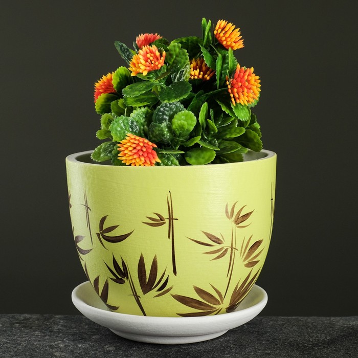 Горшок цветочный Бамбук зеленое яблоко 0,65 л
Горшок цветочный Бамбук зеленое яблоко 0,65 л