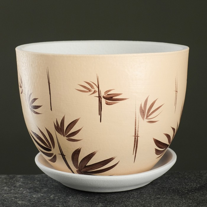 Горшок цветочный Бамбук кремовый 1,2 л
Горшок цветочный Бамбук кремовый 1,2 л