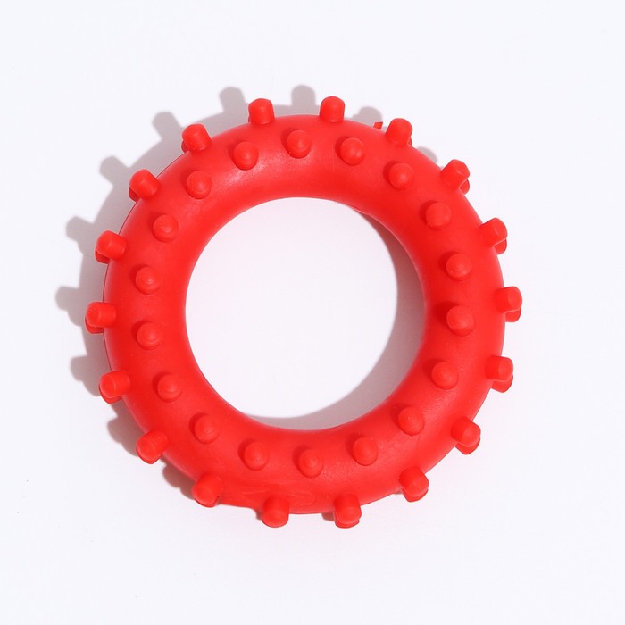 фото Игрушка "кольцо с шипами №1", 5,6 см, красная зооник