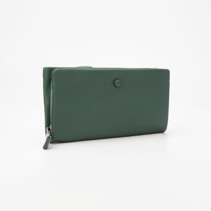 Кошелёк на молниях, цвет зелёный
Кошелёк на молниях, цвет зелёный
