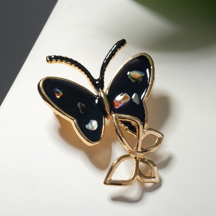 Брошь "Ракушка" бабочки, цвет чёрный в золоте
Брошь "Ракушка" бабочки, цвет чёрный в золоте
