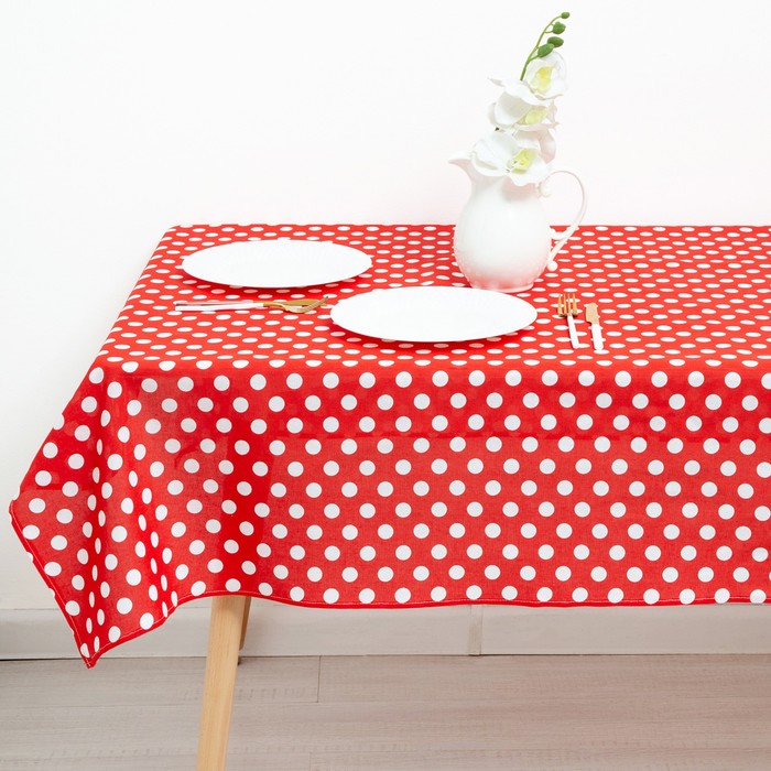 Скатерть Горох красный 150х220 см, рогожка 160 гр/м2
Скатерть Горох красный 150х220 см, рогожка 160 гр/м2