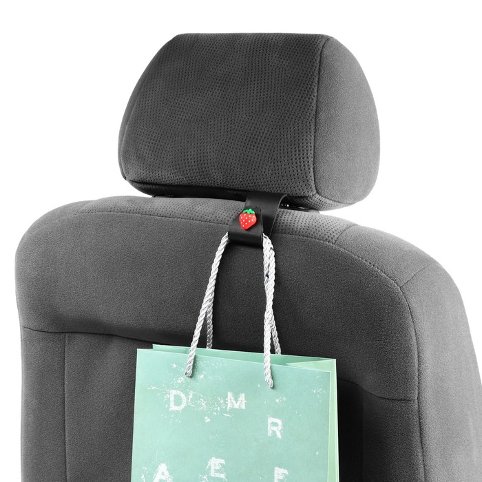 Крючок на подголовник "Клубника", черный
Крючок на подголовник "Клубника", черный