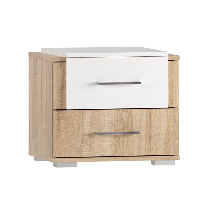 Тумба прикроватная Бьянка, 502х436х400, Дуб сонома/Белый глянец МДФ 
Тумба прикроватная Бьянка, 502х436х400, Дуб сонома/Белый глянец МДФ
