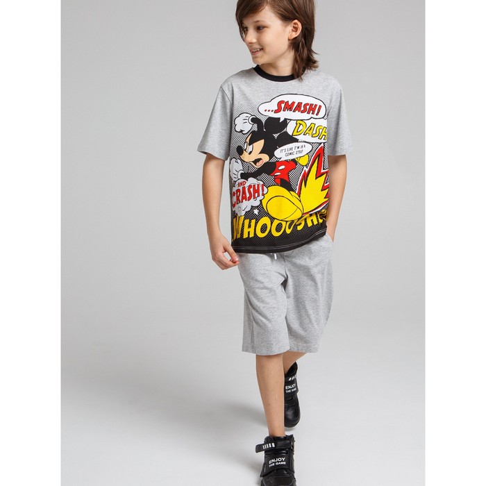 фото Комплект с принтом disney для мальчика: футболка и шорты, рост 134 см playtoday