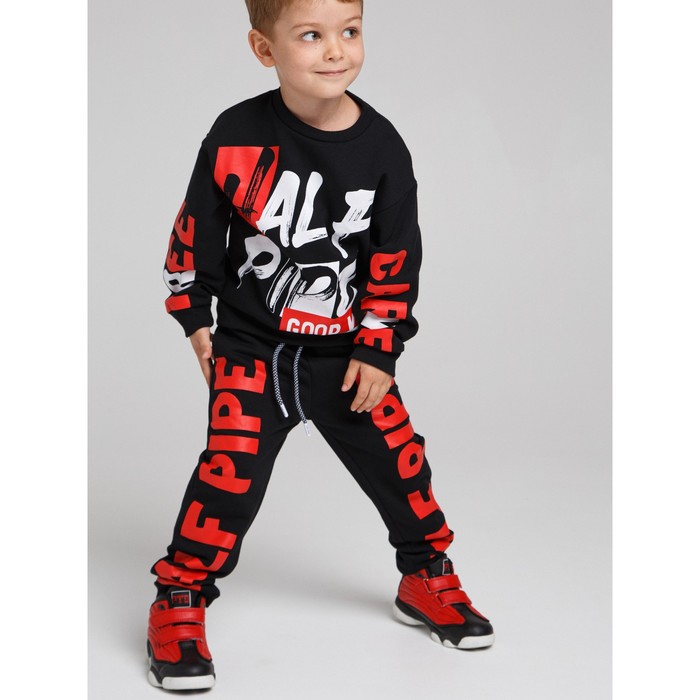 Комплект трикотажный для мальчика: толстовка и брюки, рост 104 см 
Комплект трикотажный для мальчика: толстовка и брюки, рост 104 см