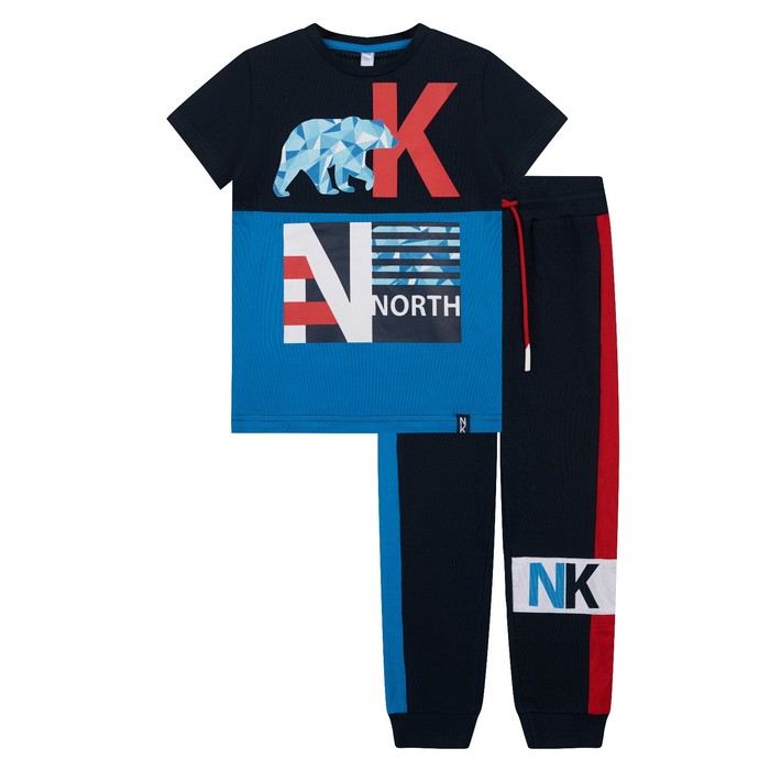 Комплект трикотажный для мальчика: футболка и брюки, рост 116 см
Комплект трикотажный для мальчика: футболка и брюки, рост 116 см