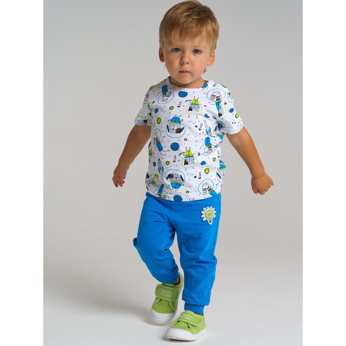 фото Комплект трикотажный для мальчика: футболка и брюки, рост 86 см playtoday