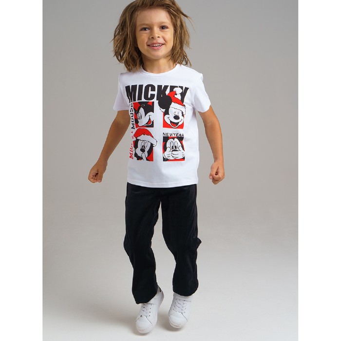 фото Футболка для мальчика, рост 104 см, цвет белый playtoday