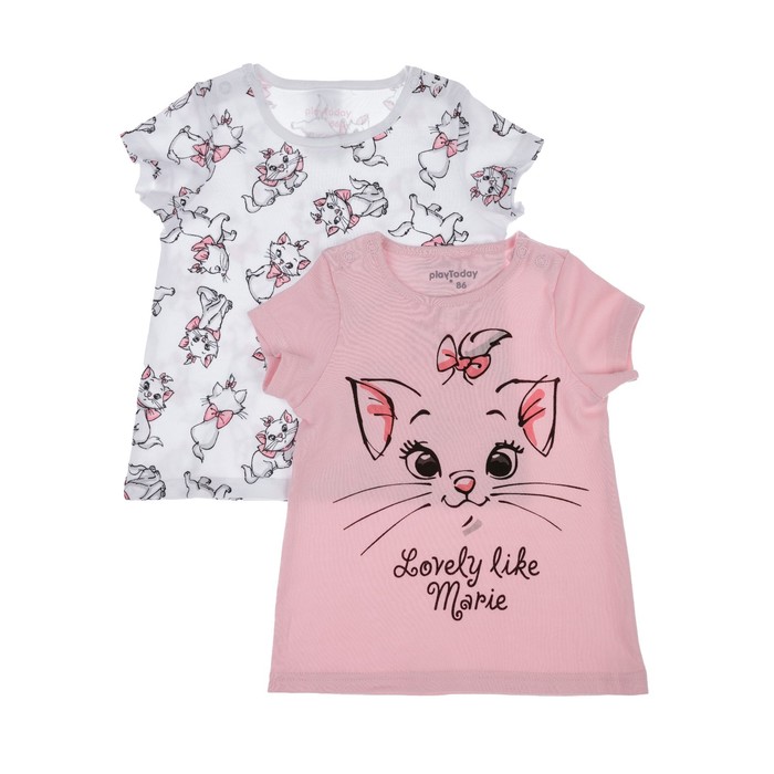 фото Футболка с принтом disney для девочки, рост 92 см - 2 шт. playtoday