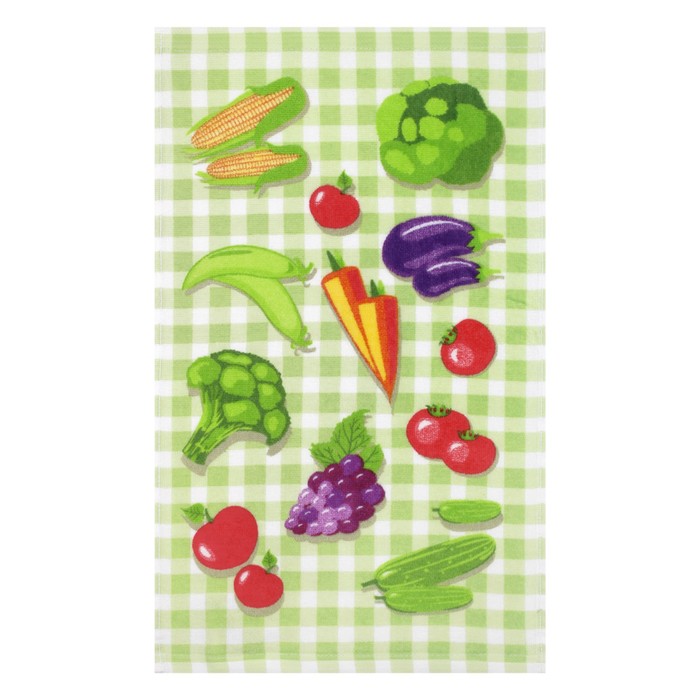 Махровое полотенце кухонное «Овощи», размер 30x50 см
Махровое полотенце кухонное «Овощи», размер 30x50 см