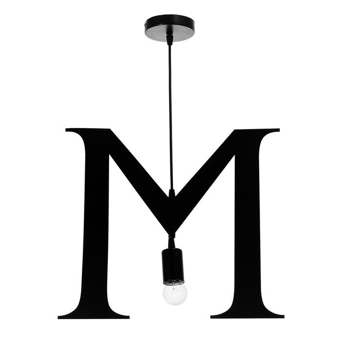 Светильник "Алфавит M" E27 40Вт черный 51х39-139 см
Светильник "Алфавит M" E27 40Вт черный 51х39-139 см
