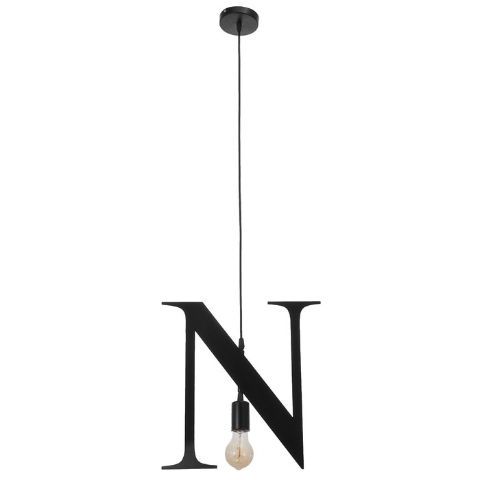 Светильник "Алфавит N" E27 40Вт черный 43х40-140 см
Светильник "Алфавит N" E27 40Вт черный 43х40-140 см