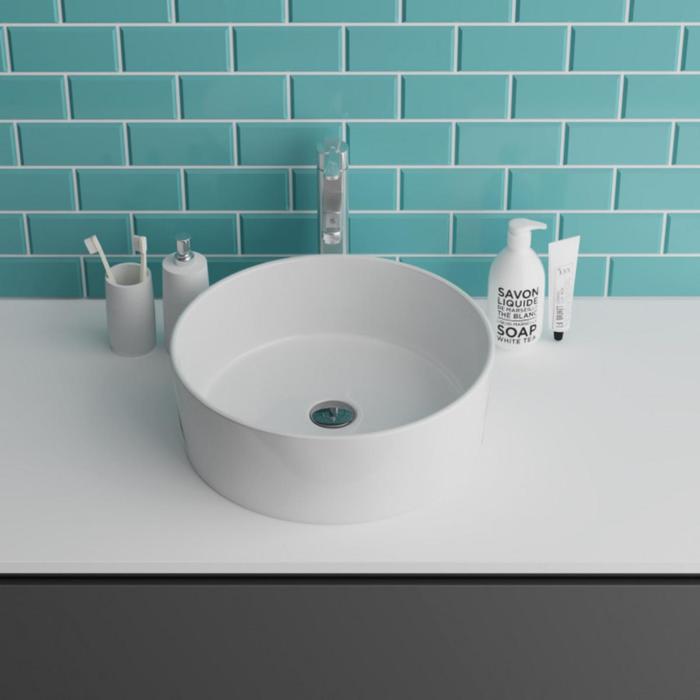 фото Раковина grossman gr-3013, круглая, d=410 мм, белый