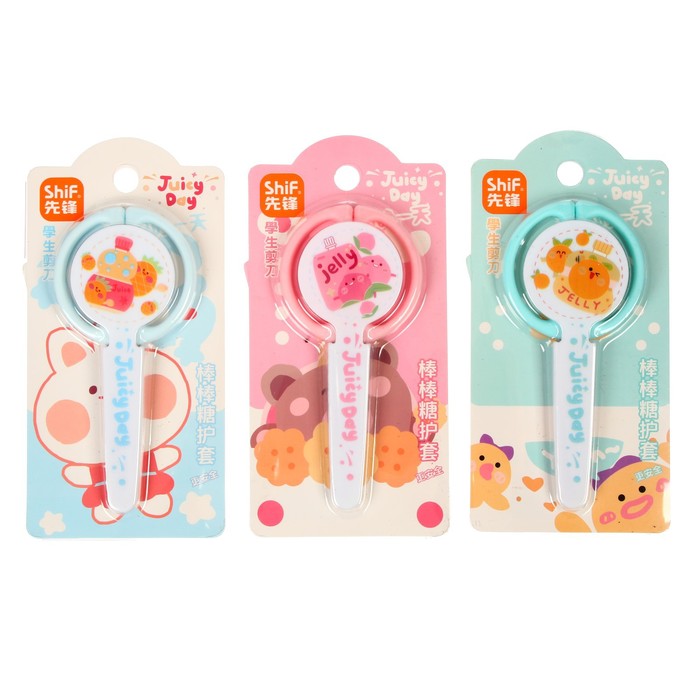 Ножницы канцелярские "Фрукты", 13 см, с чехлом на лезвие, МИКС
Ножницы канцелярские "Фрукты", 13 см, с чехлом на лезвие, МИКС