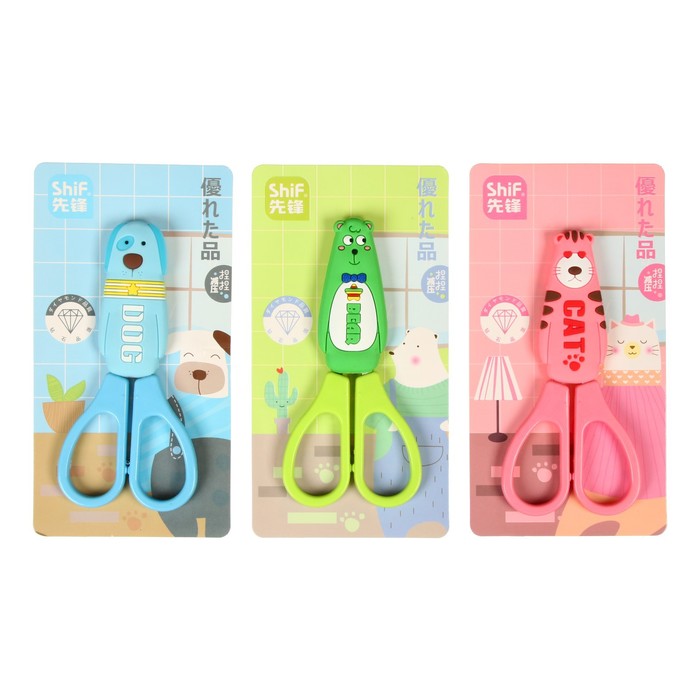 Ножницы канцелярские "Зверушки" 12 см, с чехлом на лезвие, корпус МИКС
Ножницы канцелярские "Зверушки" 12 см, с чехлом на лезвие, корпус МИКС