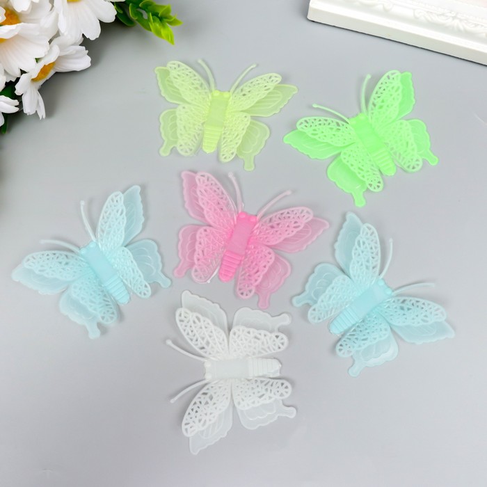 Наклейка фосфорная пластик "Ажурные бабочки 7х5см" набор 6 шт 17х12 см
Наклейка фосфорная пластик "Ажурные бабочки 7х5см" набор 6 шт 17х12 см