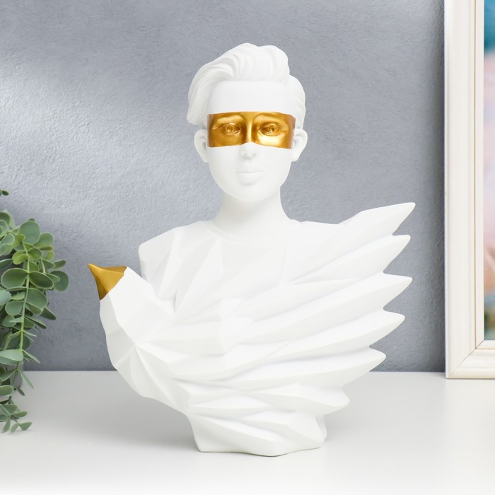 Сувенир полистоун "Девушка с золотой повязкой и птицей" белый 31х12х25 см
Сувенир полистоун "Девушка с золотой повязкой и птицей" белый 31х12х25 см