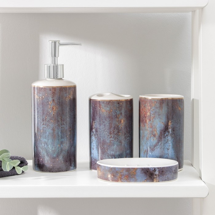 Набор аксессуаров для ванной комнаты «Космос внутри», 4 предмета (мыльница, дозатор 450 мл, 2 стакана) 
Набор аксессуаров для ванной комнаты «Космос внутри», 4 предмета (мыльница, дозатор 450 мл, 2 стакана)