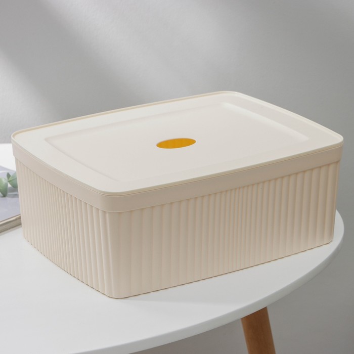Коробка с крышкой VELVET, 6,55 л, 29,5×22,5×11 см, цвет бежевый
Коробка с крышкой VELVET, 6,55 л, 29,5×22,5×11 см, цвет бежевый