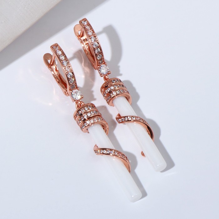 Серьги керамика "Палочка" лоза, цвет белый в золоте
Серьги керамика "Палочка" лоза, цвет белый в золоте