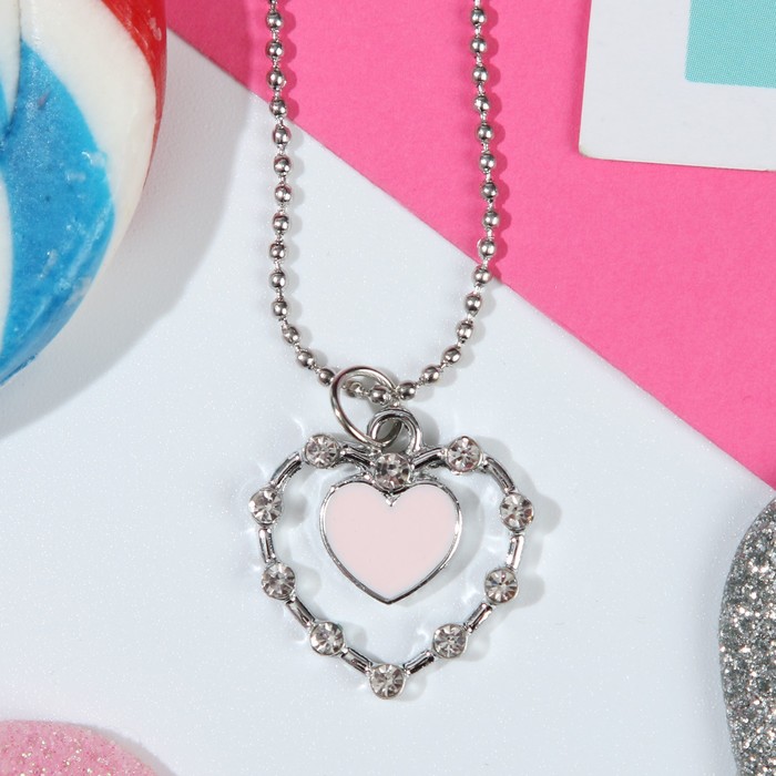 Кулон "Выбражулька" сердце сияющее, 45см, цвет МИКС в серебре
Кулон "Выбражулька" сердце сияющее, 45см, цвет МИКС в серебре