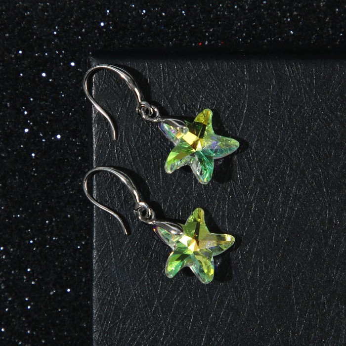 Серьги с кристаллами "Иллюзия" звёздочки, цвет радужный в серебре
Серьги с кристаллами "Иллюзия" звёздочки, цвет радужный в серебре