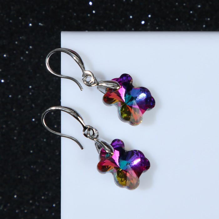 Серьги с кристаллами "Иллюзия", цвет бензиновый в серебре
Серьги с кристаллами "Иллюзия", цвет бензиновый в серебре