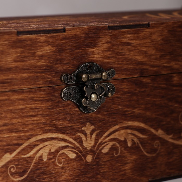 фото Ящик для вина adelica «тоскана», 33,5×10×10,2 см, цвет тёмный шоколад