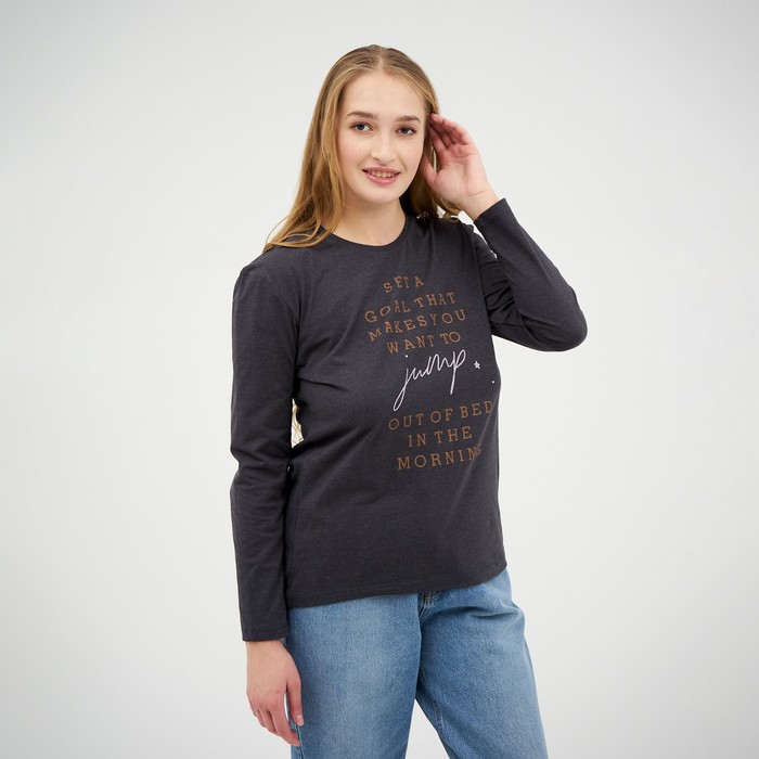 Лонгслив женский, цвет графит, размер 52
Лонгслив женский, цвет графит, размер 52