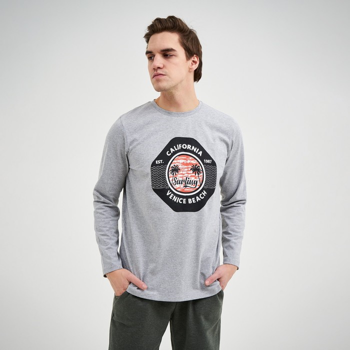 Лонгслив мужской, цвет серый меланж, размер 50
Лонгслив мужской, цвет серый меланж, размер 50