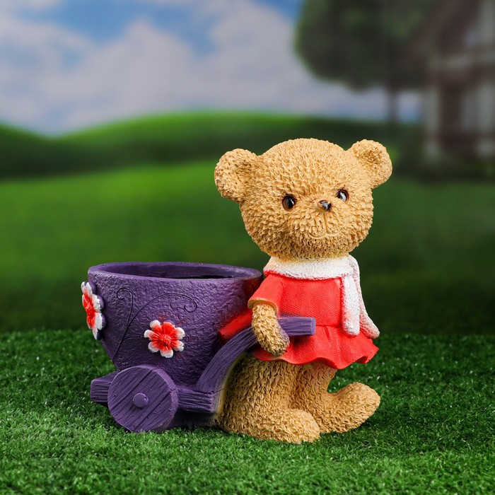 Фигурное кашпо "Медвежонок девочка с тележкой" 20х12х18см
Фигурное кашпо "Медвежонок девочка с тележкой" 20х12х18см