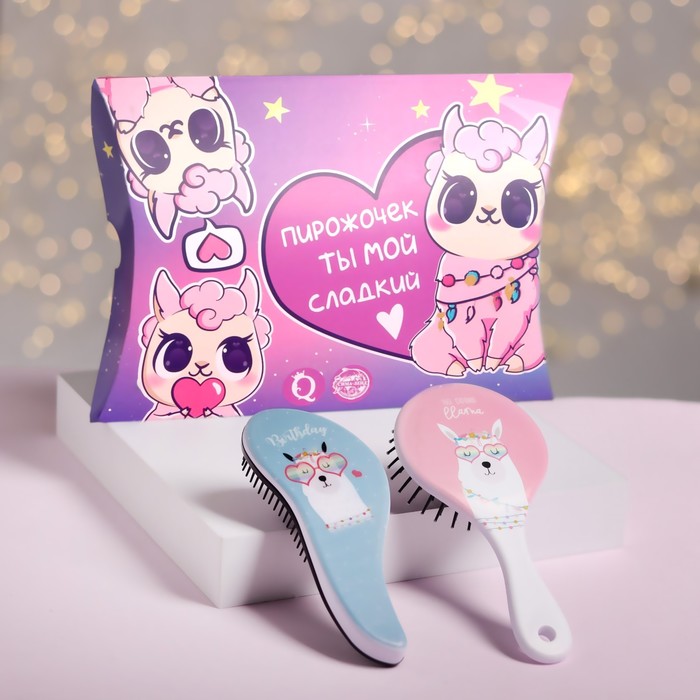 Подарочный набор «Ламушка», 2 предмета: массажные расчёски, рисунок МИКС 
Подарочный набор «Ламушка», 2 предмета: массажные расчёски, рисунок МИКС