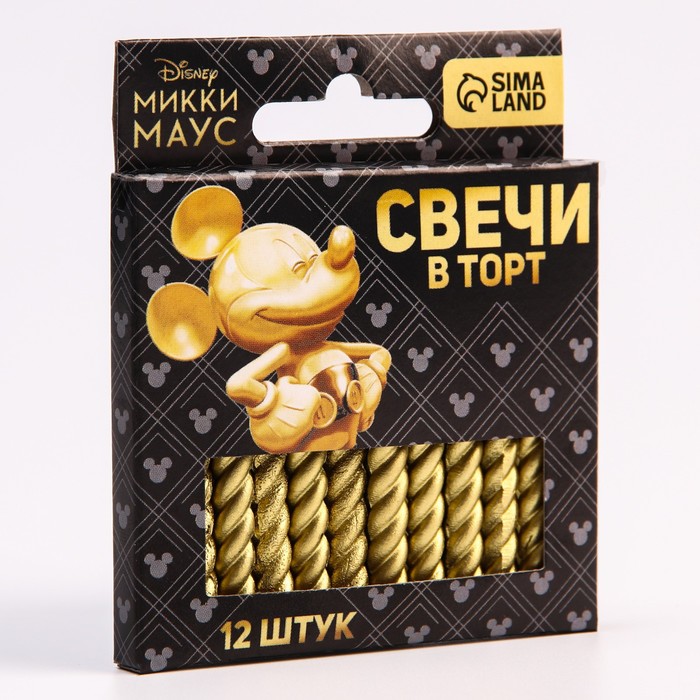 Набор свечей в торт 12 шт "С Днем Рождения", Микки Маус
Набор свечей в торт 12 шт "С Днем Рождения", Микки Маус