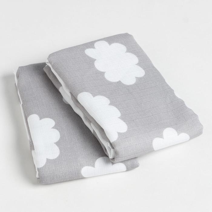 Набор пеленок муслиновых Крошка Я «Облачка» 75х120см-2шт, 100% хлопок
Набор пеленок муслиновых Крошка Я «Облачка» 75х120см-2шт, 100% хлопок