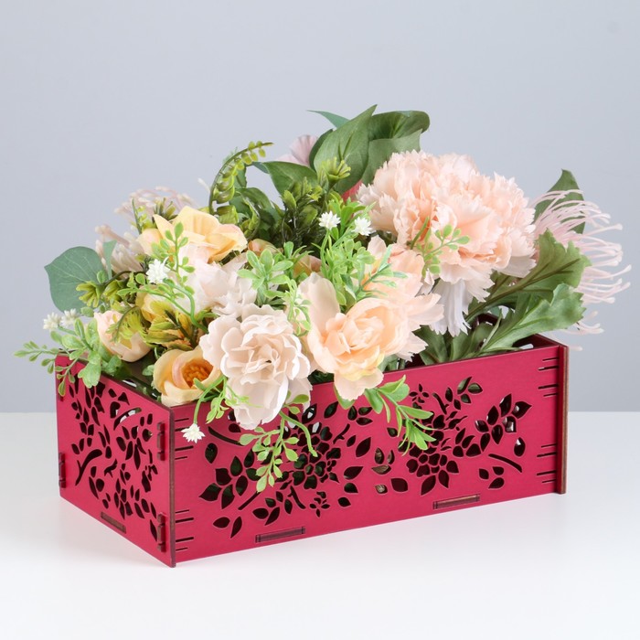 Кашпо деревянное "Вазон" 24,8х13,3х8,5 см пурпурный
Кашпо деревянное "Вазон" 24,8х13,3х8,5 см пурпурный