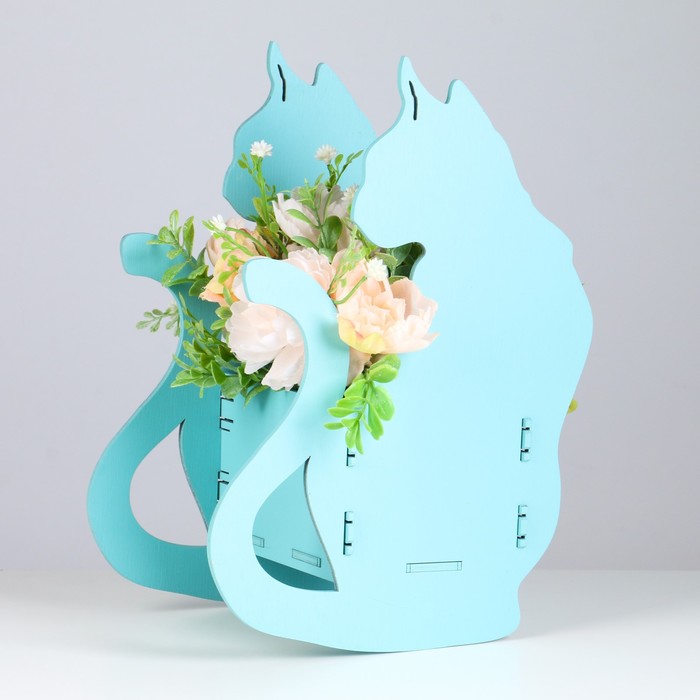 Кашпо деревянное "Кошка" 18х13,8х28 см бирюзовый
Кашпо деревянное "Кошка" 18х13,8х28 см бирюзовый