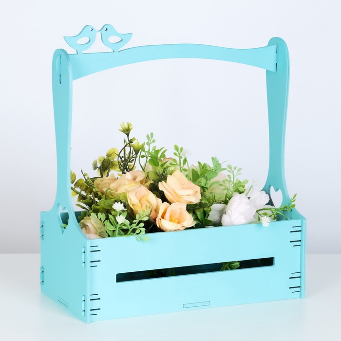 Кашпо деревянное "Птички" 24.8х13,5х27 см бирюзовый
Кашпо деревянное "Птички" 24.8х13,5х27 см бирюзовый