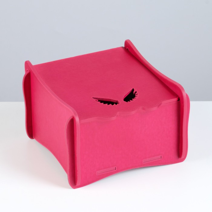 Шкатулка деревянная с крышкой "Крылья" 13х13х10 см пурпурный 
Шкатулка деревянная с крышкой "Крылья" 13х13х10 см пурпурный