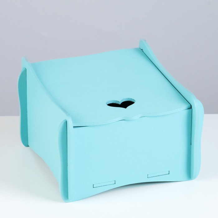 Шкатулка деревянная с крышкой "Сердце" 13х13х10 см бирюзовый
Шкатулка деревянная с крышкой "Сердце" 13х13х10 см бирюзовый