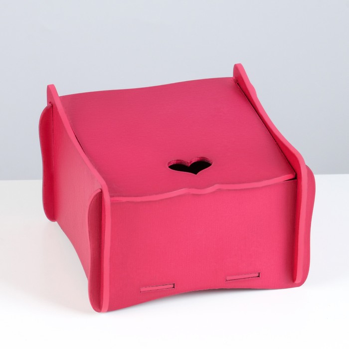 Шкатулка деревянная с крышкой "Сердце" 13х13х10 см пурпурный
Шкатулка деревянная с крышкой "Сердце" 13х13х10 см пурпурный