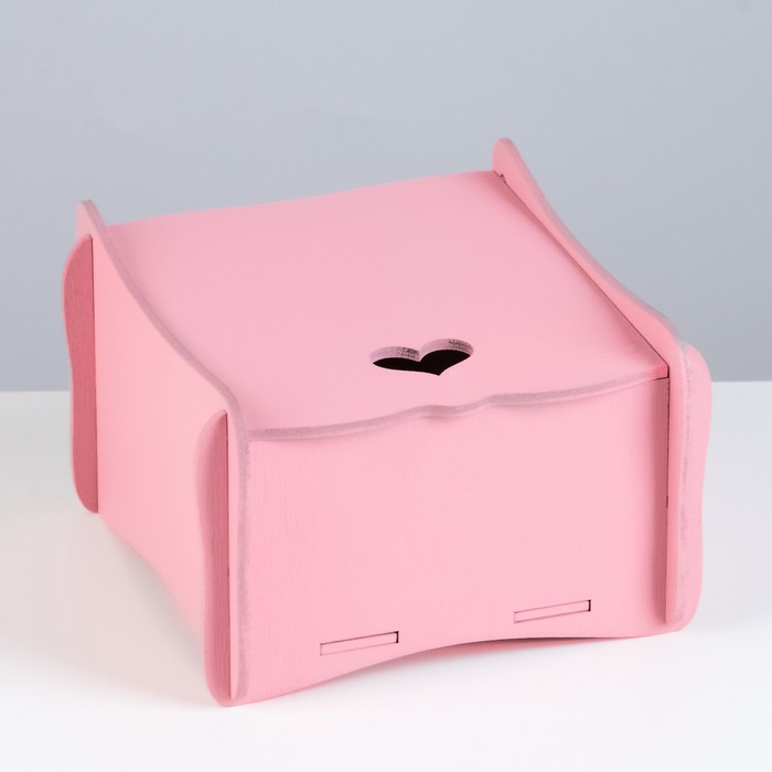 Шкатулка деревянная с крышкой "Сердце" 13х13х10 см розовый
Шкатулка деревянная с крышкой "Сердце" 13х13х10 см розовый