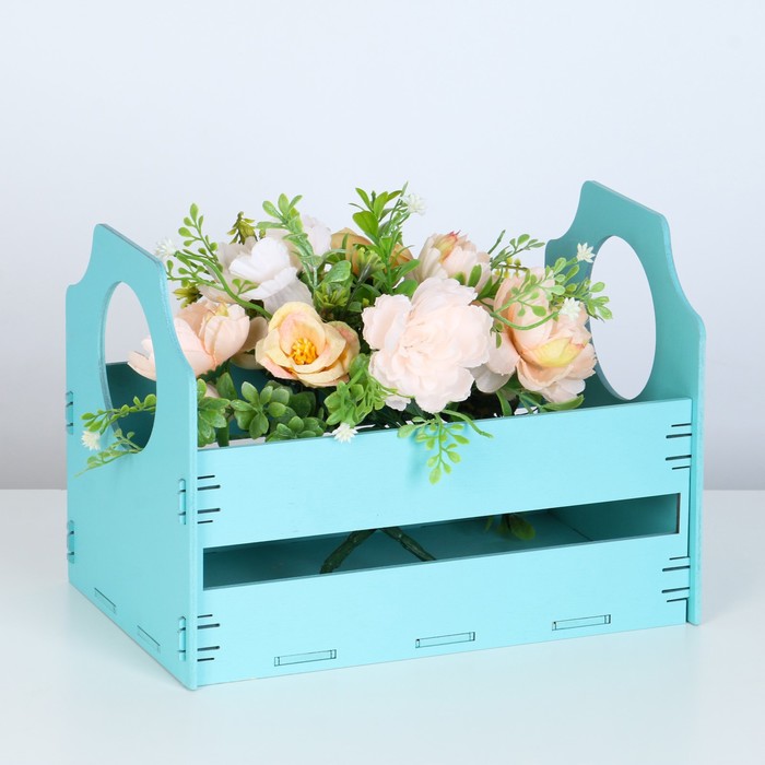 Ящик деревянный "Модерн" деревянные ручки 25,8х17х19 см бирюзовый
Ящик деревянный "Модерн" деревянные ручки 25,8х17х19 см бирюзовый