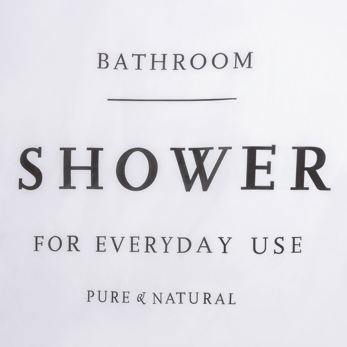 фото Штора для ванны доляна shower, с люверсами, 180×180 см, полиэстер