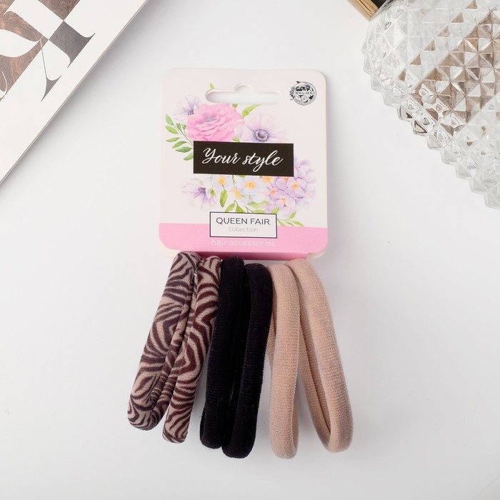 Резинка для волос "Спорт шик" (набор 6 шт) полоски, 6 см, чёрно-коричневый
Резинка для волос "Спорт шик" (набор 6 шт) полоски, 6 см, чёрно-коричневый