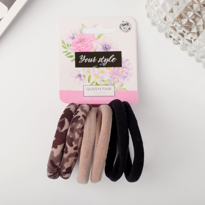 Резинка для волос "Спорт шик" (набор 6 шт) пятнышки, 6 см, чёрно-коричневый
Резинка для волос "Спорт шик" (набор 6 шт) пятнышки, 6 см, чёрно-коричневый