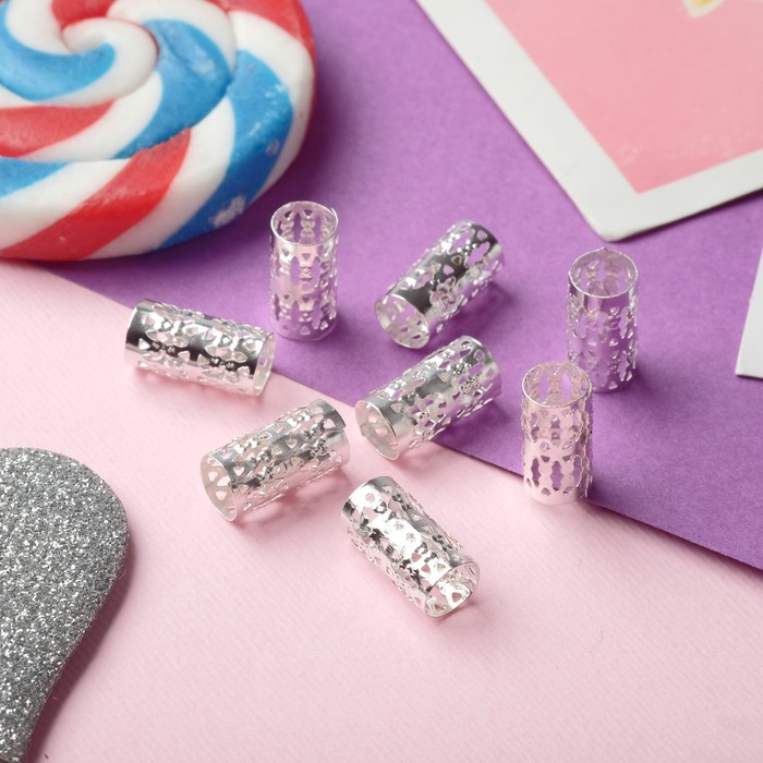 Манжеты для волос "Молли" (набор 20 шт) переливы, 0.9х1,5 см, серебро
Манжеты для волос "Молли" (набор 20 шт) переливы, 0.9х1,5 см, серебро