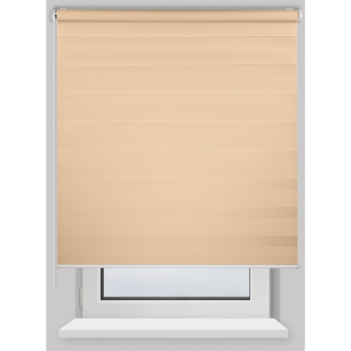 фото Штора рулонная day&night, 160х175 см, цвет кремовый prakto