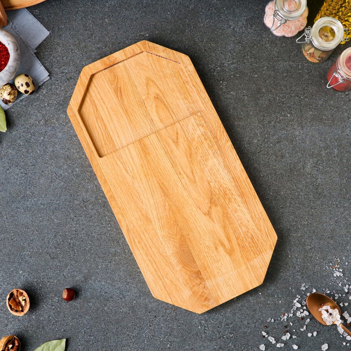 Доска для нарезки и подачи "Плот", 20 х 40 см, массив дуба
Доска для нарезки и подачи "Плот", 20 х 40 см, массив дуба