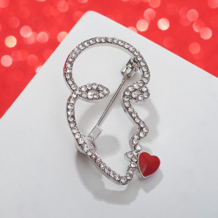 Брошь "Поцелуй" воздушный, цвет красно-белый в серебре
Брошь "Поцелуй" воздушный, цвет красно-белый в серебре